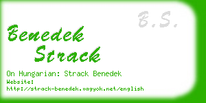 benedek strack business card